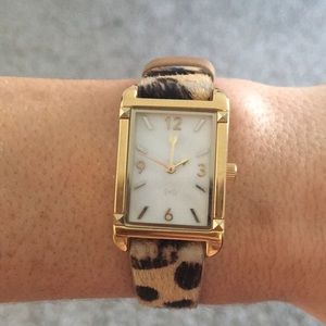 Stella and Dot leopard pyramid watch
